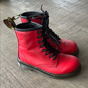 Dr. Martens Red Leather Boots